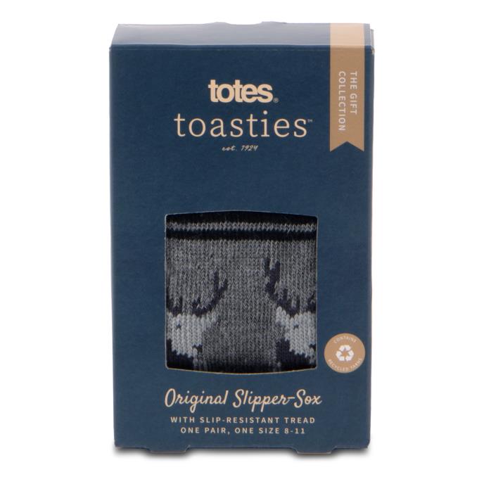 totes toasties Mens Original Slipper Socks Stag Extra Image 4